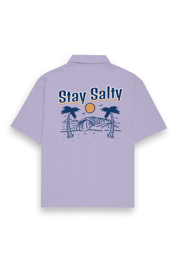 Stay Salty Oversized Shirt-Lavender-Snapper Choice