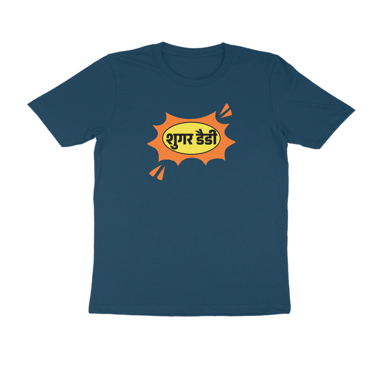 Sugar Daddy Hindi Men's t-shirt-Navy Blue-Snapper Choice