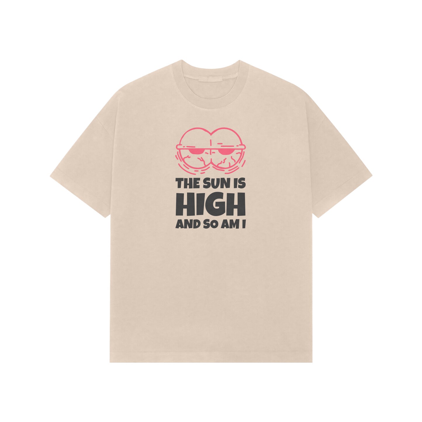 The Sun is high and so am I premium Oversized T-shirt-Beige-Snapper Choice