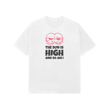 The Sun is high and so am I premium Oversized T-shirt-White-Snapper Choice
