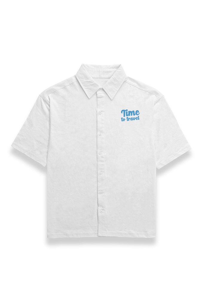 Time to travel Oversized shirt-White-Snapper Choice