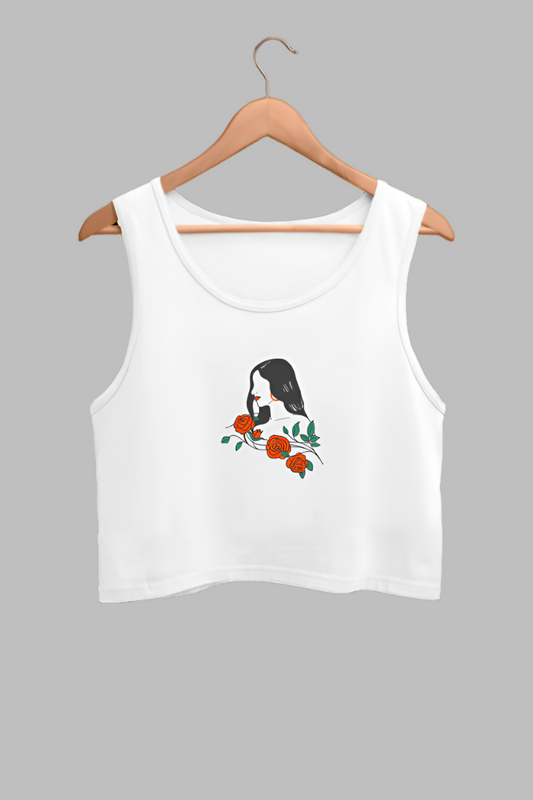 Women illustration Crop Tank t-shirt-XS-Snapper Choice