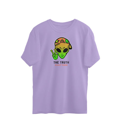 Alien Graphic Oversized Tshirt-Iris Lavender-Snapper Choice