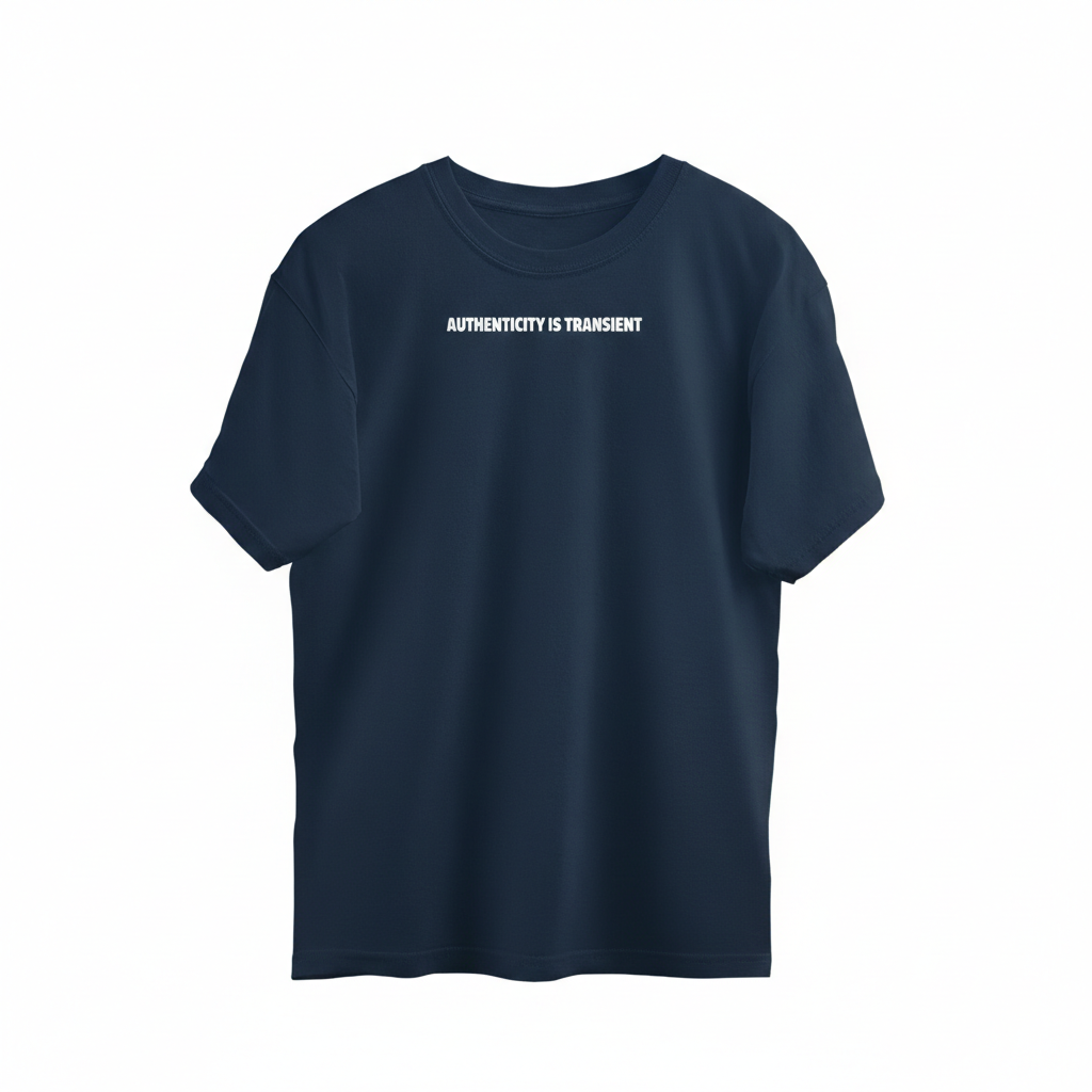 Authenticity is transient oversized t-shirt-Navy Blue-Snapper Choice
