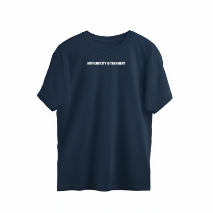 Authenticity is transient oversized t-shirt-Navy Blue-Snapper Choice
