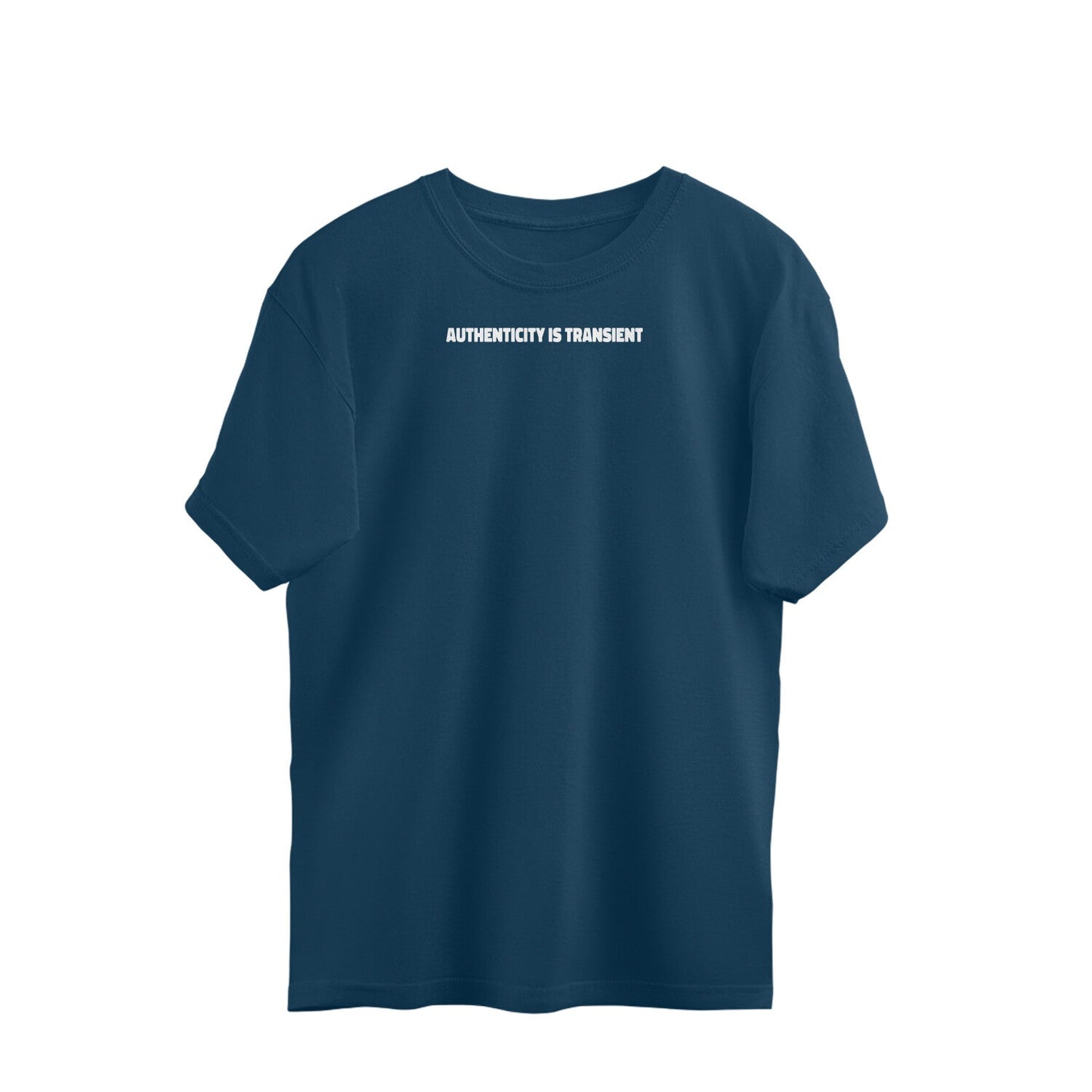 Authenticity is transient oversized t-shirt-Navy Blue-Snapper Choice