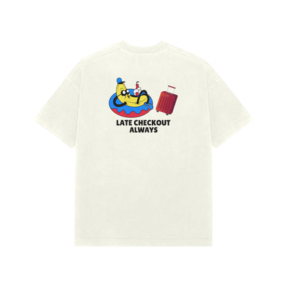 Late checkout always Premium Oversized tshirt-Snapper Choice