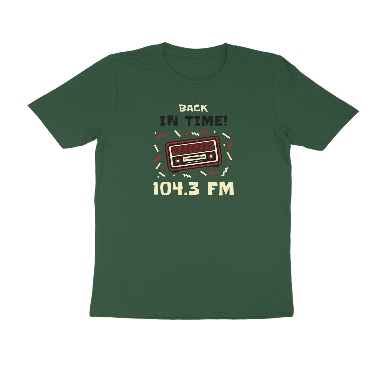 Back in time men's t-shirt-Olive Green-Snapper Choice