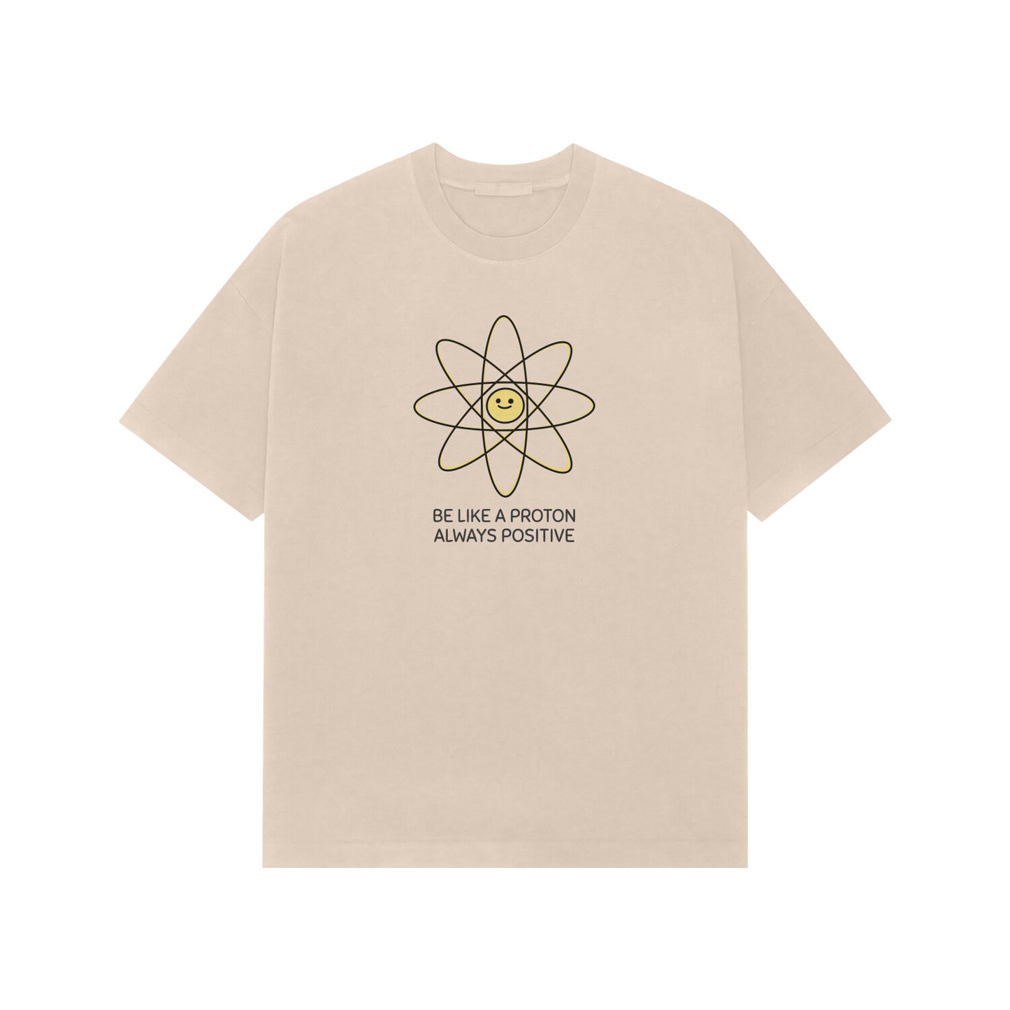 Be like Proton Premium Oversized t-shirt-Beige-Snapper Choice
