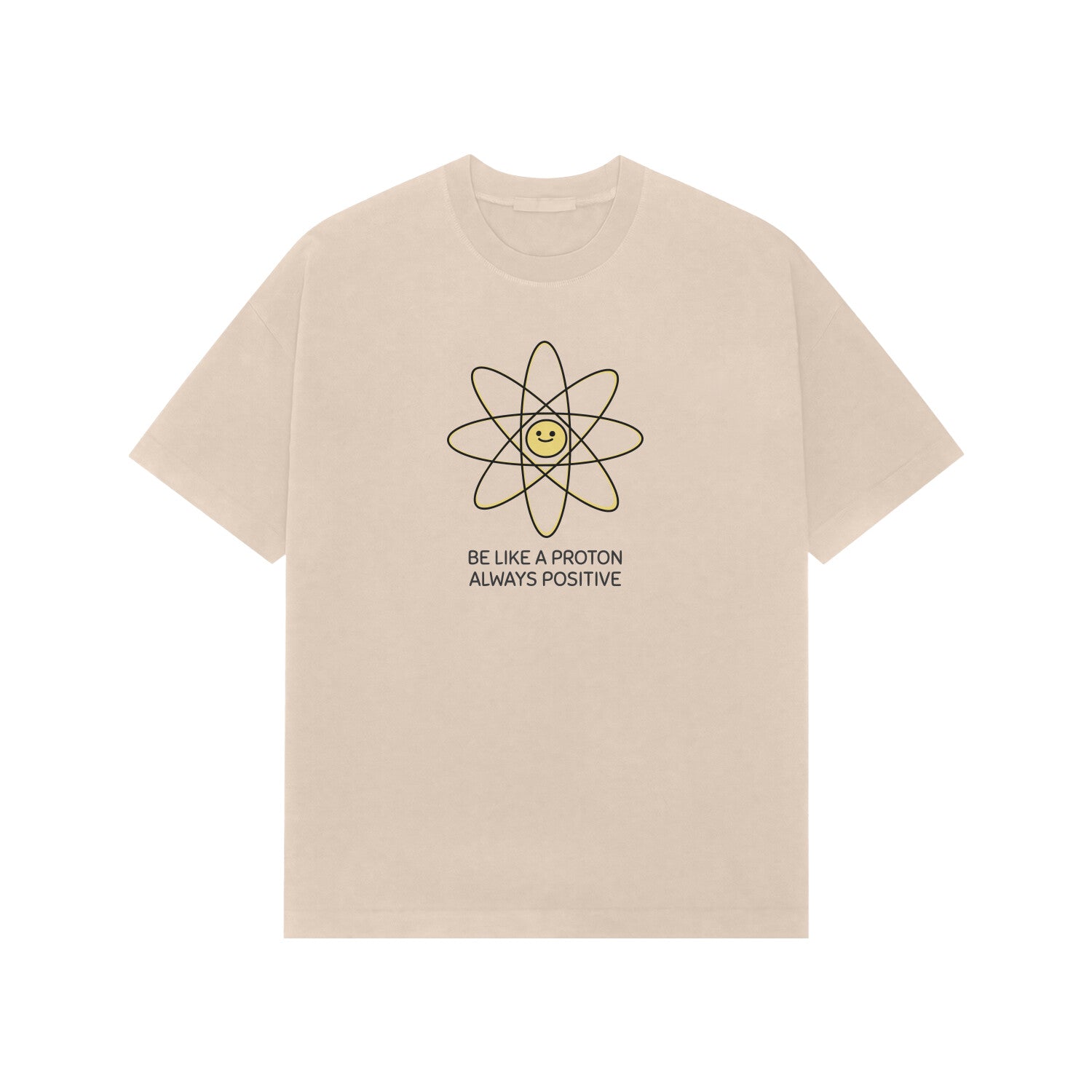 Be like Proton Premium Oversized t-shirt-Beige-Snapper Choice