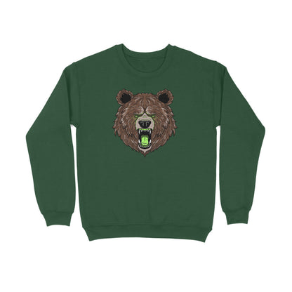 Bear Unisex Sweatshirt-Olive Green-Snapper Choice