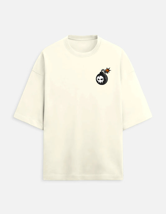 Bomber Unisex Terry Oversized Tee-Off White-Snapper Choice
