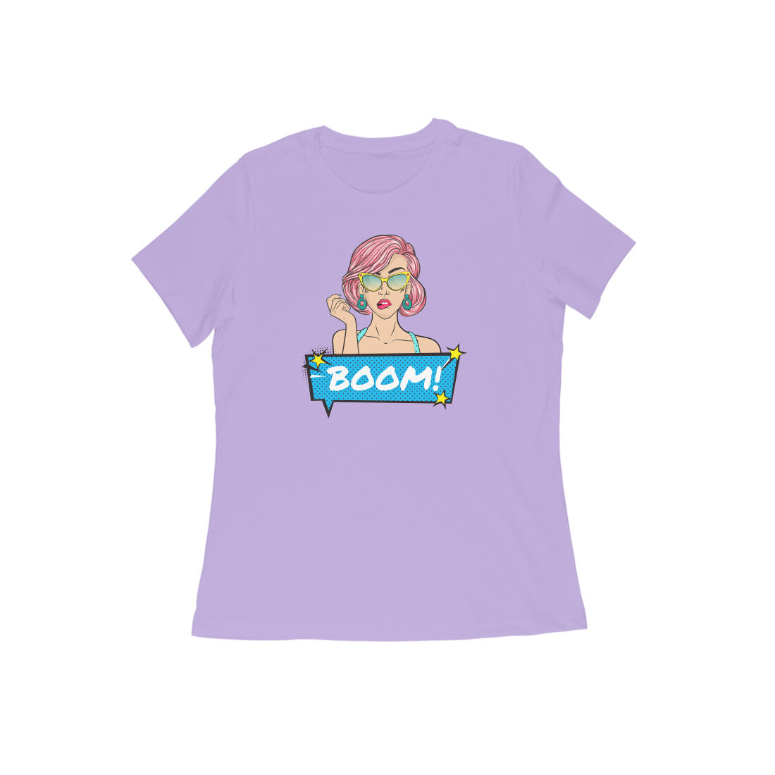 Boom Women's T-Shirt-Iris Lavender-Snapper Choice