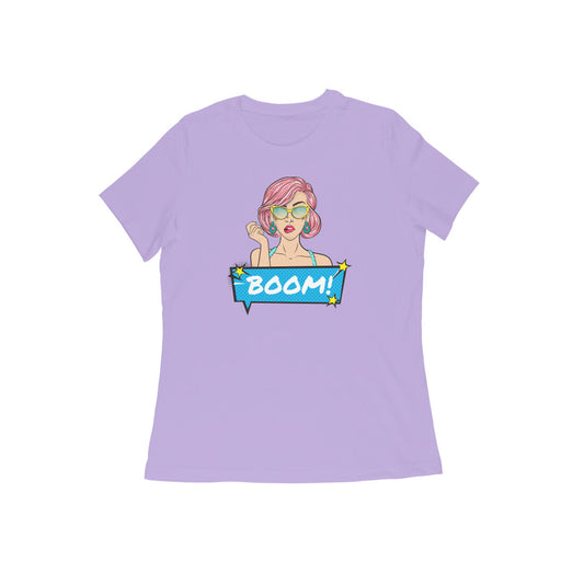 Boom Women's T-Shirt-Iris Lavender-Snapper Choice