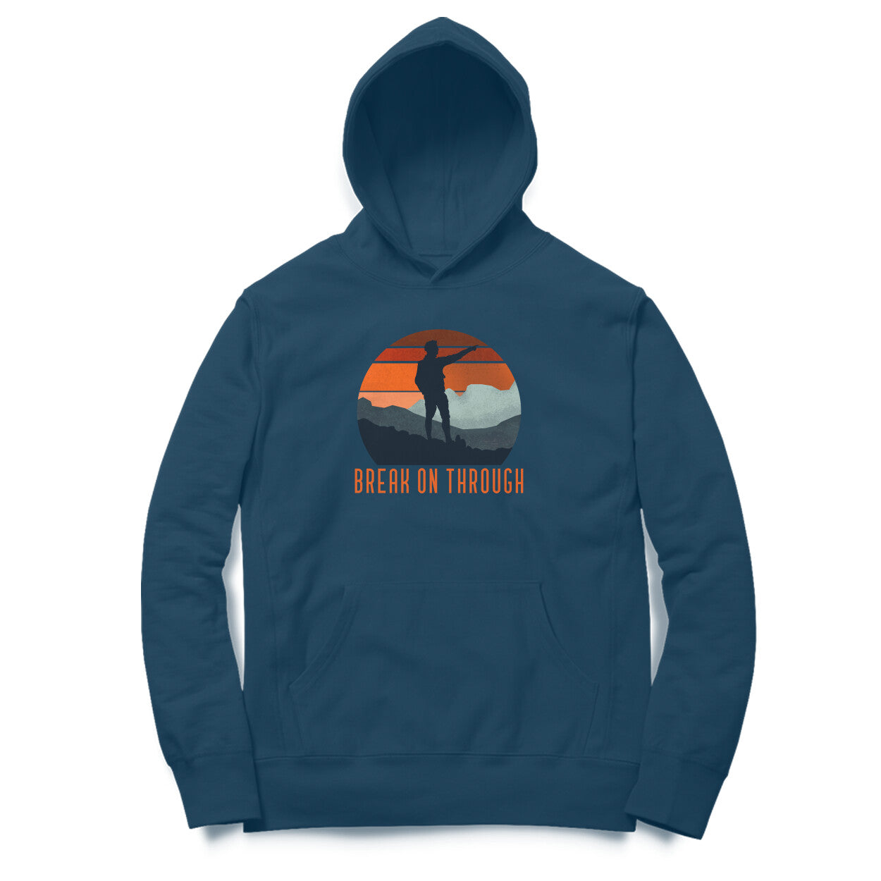 Break Through Unisex Hoodie-Navy Blue-Snapper Choice