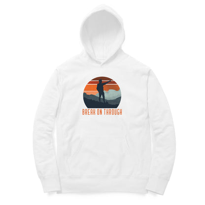 Break Through Unisex Hoodie-White-Snapper Choice