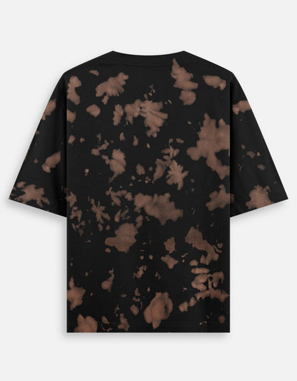Brown Black Unisex Tie-Dye Oversized T-Shirt & Shorts Set-Snapper Choice
