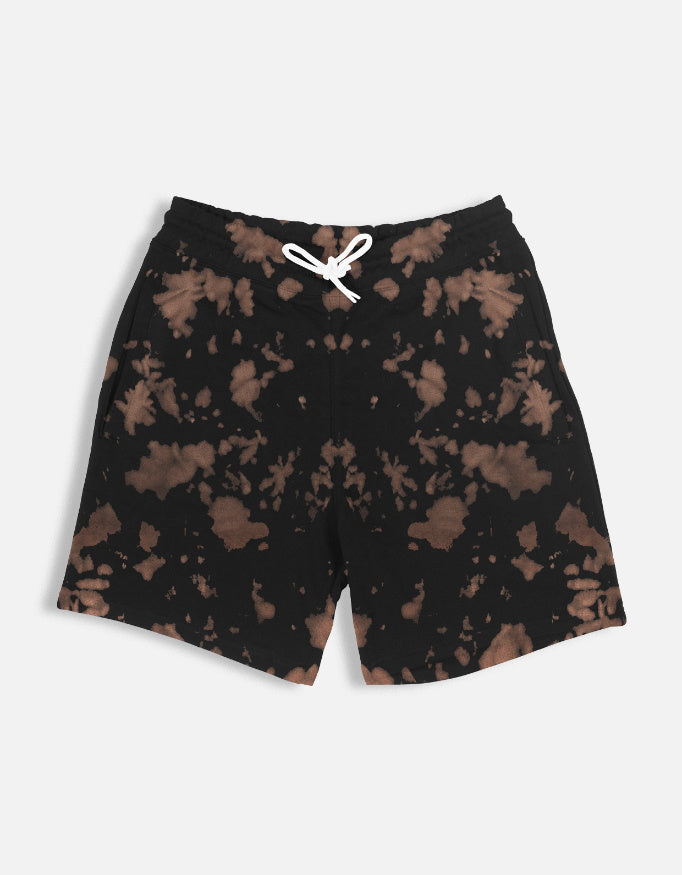 Brown Black Unisex Tie-Dye Oversized T-Shirt & Shorts Set-Snapper Choice