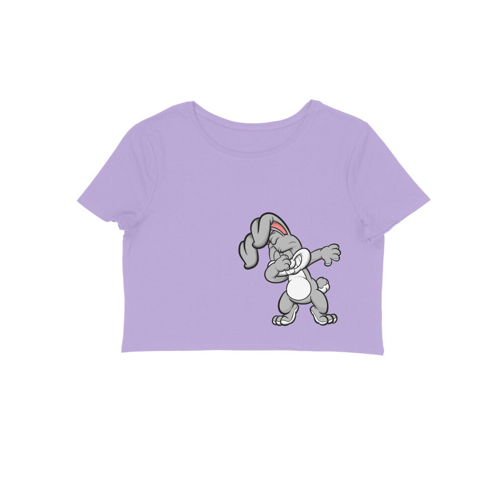 Bunny Women Crop T-Shirt-Iris Lavender-Snapper Choice