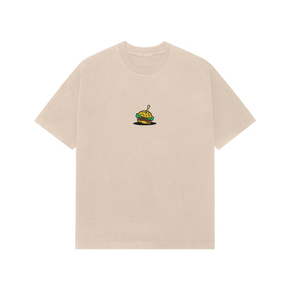 Burger Premium Oversized tshirt-Beige-Snapper Choice