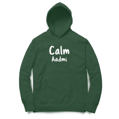 Calm Aadmi Hoodie-Olive Green-Snapper Choice