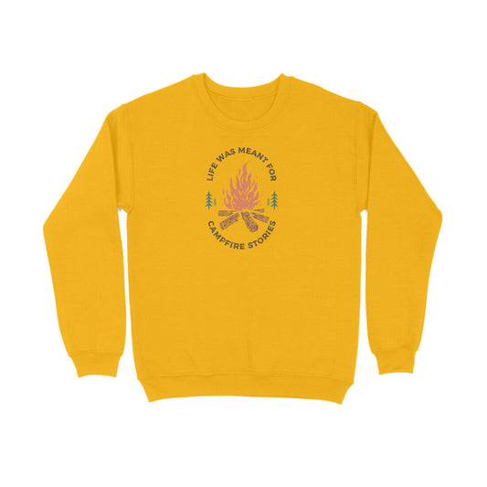 Campfire Stories Unisex Sweatshirt-Golden Yellow-Snapper Choice