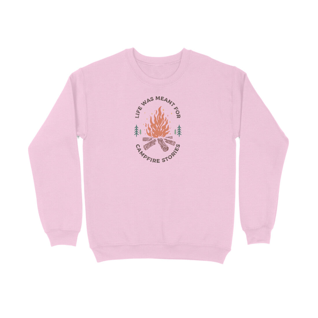 Campfire Stories Unisex Sweatshirt-Light Pink-Snapper Choice