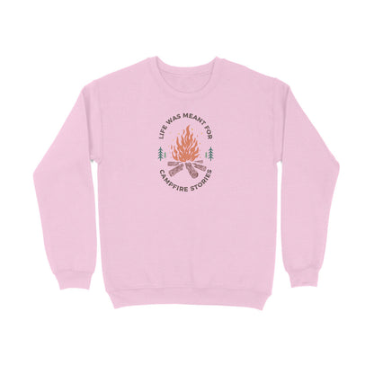 Campfire Stories Unisex Sweatshirt-Light Pink-Snapper Choice