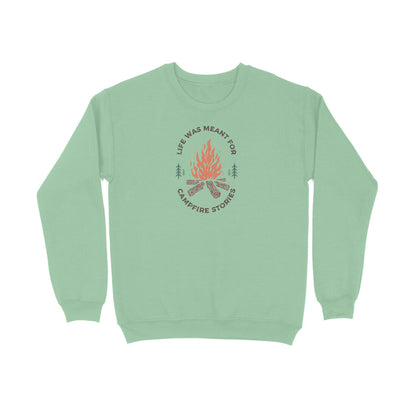 Campfire Stories Unisex Sweatshirt-Mint Green-Snapper Choice