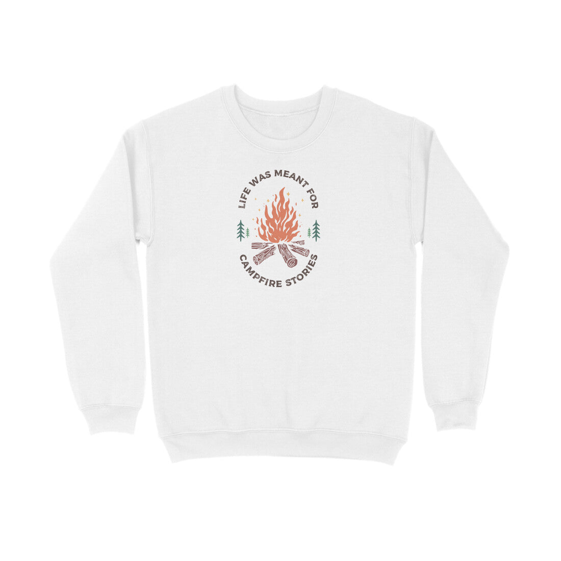 Campfire Stories Unisex Sweatshirt-White-Snapper Choice