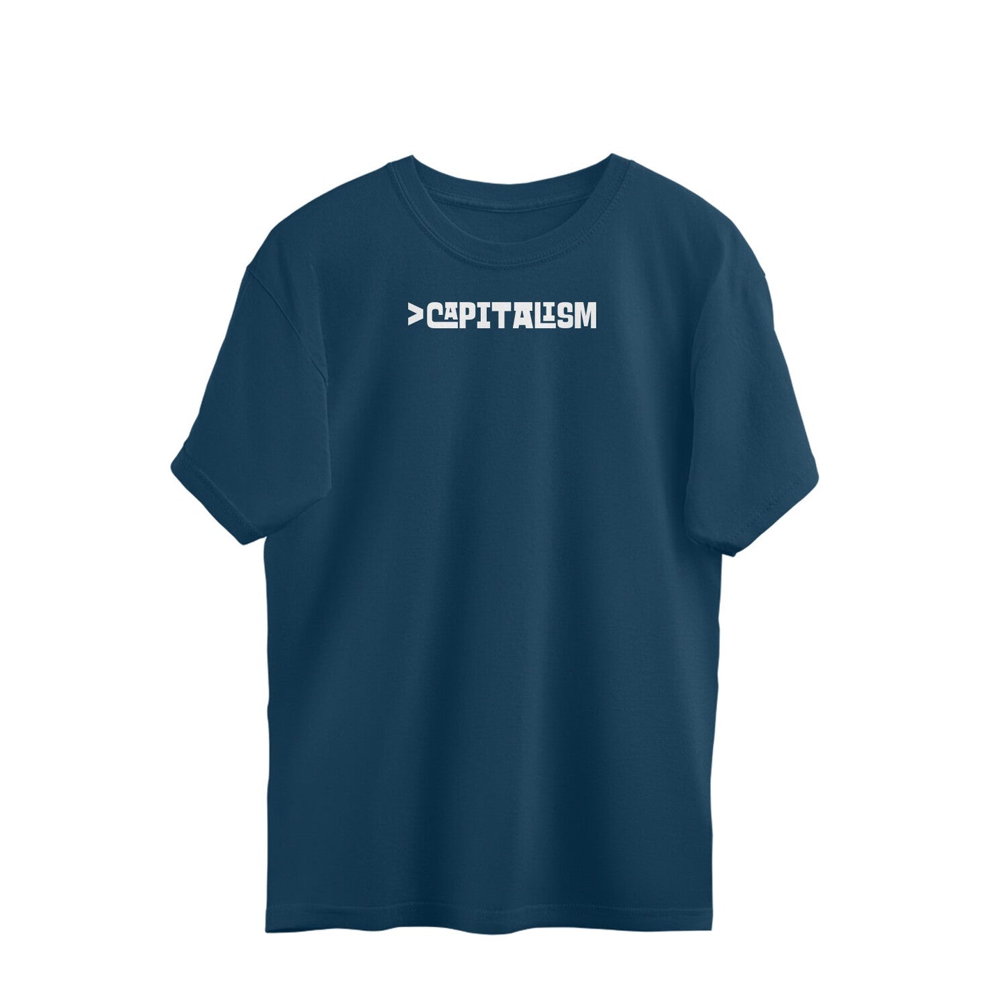 Capitalism oversized t-shirt-Navy Blue-Snapper Choice