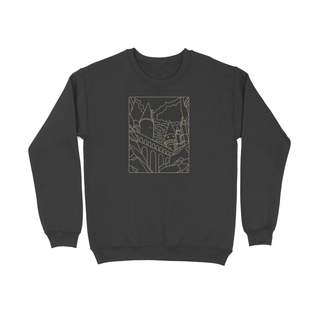 Castle Unisex Sweatshirt-Black-Snapper Choice