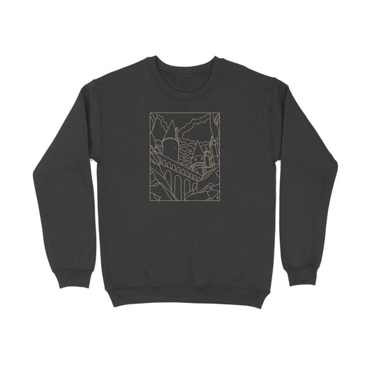 Castle Unisex Sweatshirt-Black-Snapper Choice