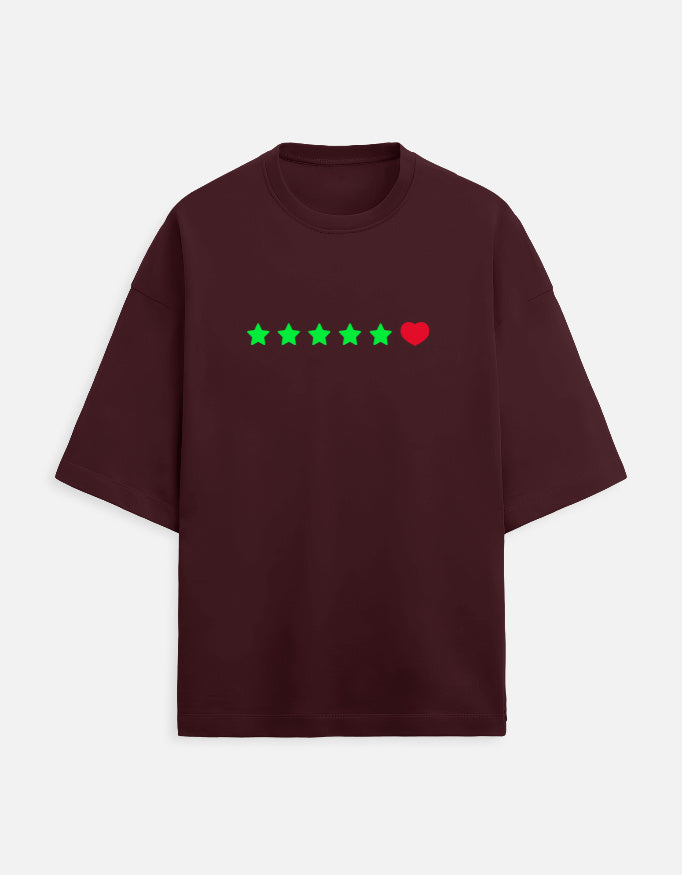 Cinephile Rating Unisex Terry Oversized Tee-Maroon-Snapper Choice