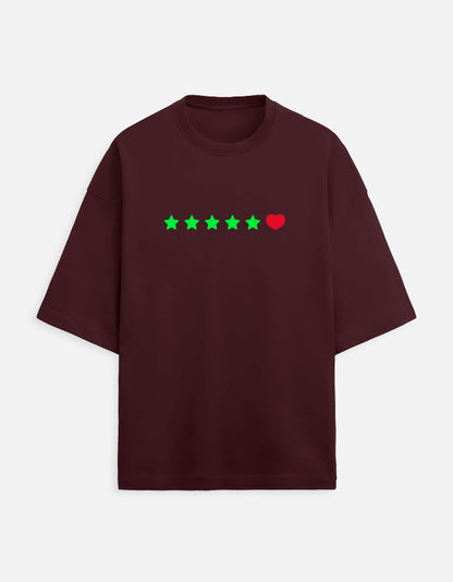 Cinephile Rating Unisex Terry Oversized Tee-Maroon-Snapper Choice