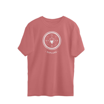 Compass Oversized t-shirt-Dusty Rose-Snapper Choice