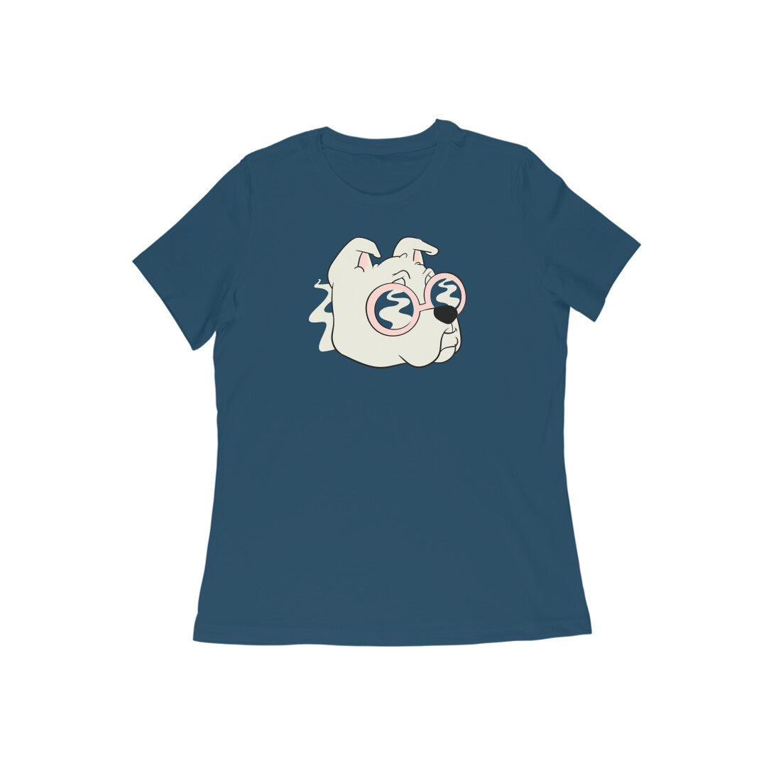 Cool dog Women's t-shirt-Navy Blue-Snapper Choice