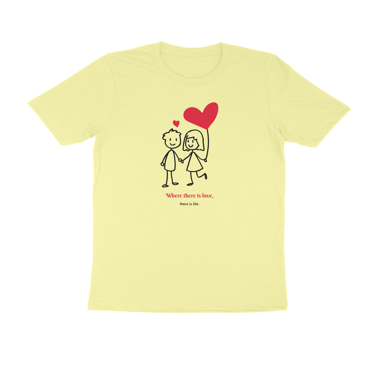 Couple Love Men's Tshirt-Butter Yellow-Snapper Choice