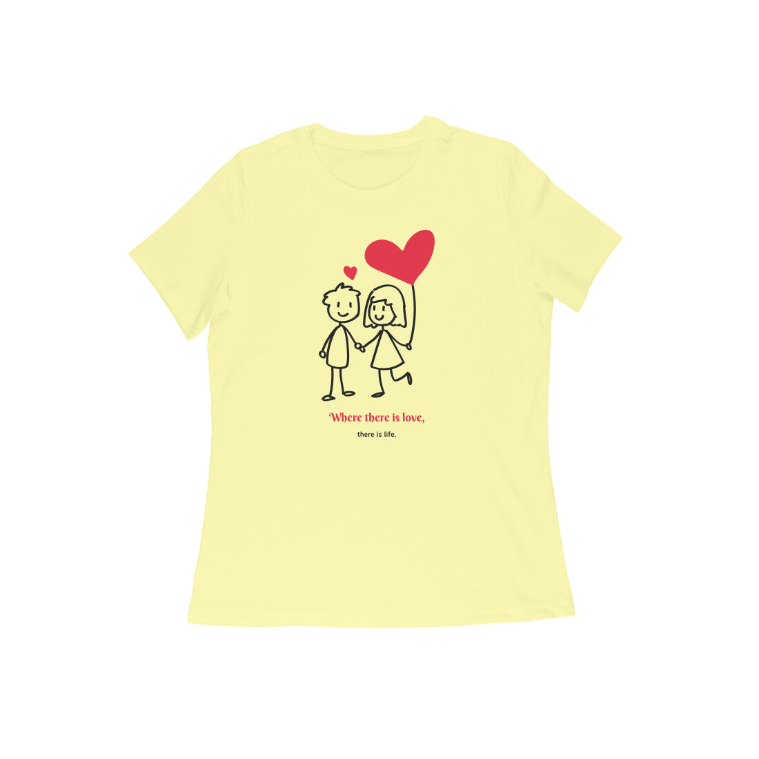 Couple Love Women's tshirt-Butter Yellow-Snapper Choice