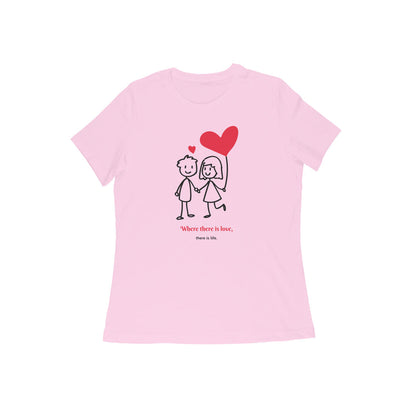 Couple Love Women's tshirt-Light Pink-Snapper Choice