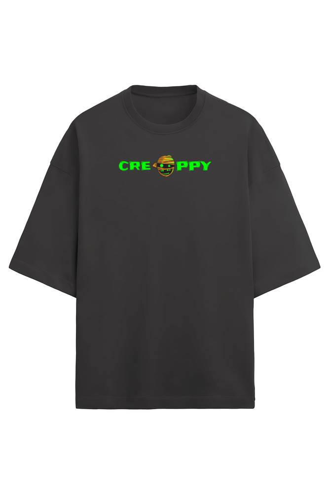 Creepy terry Oversized t-shirt-Black-Snapper Choice