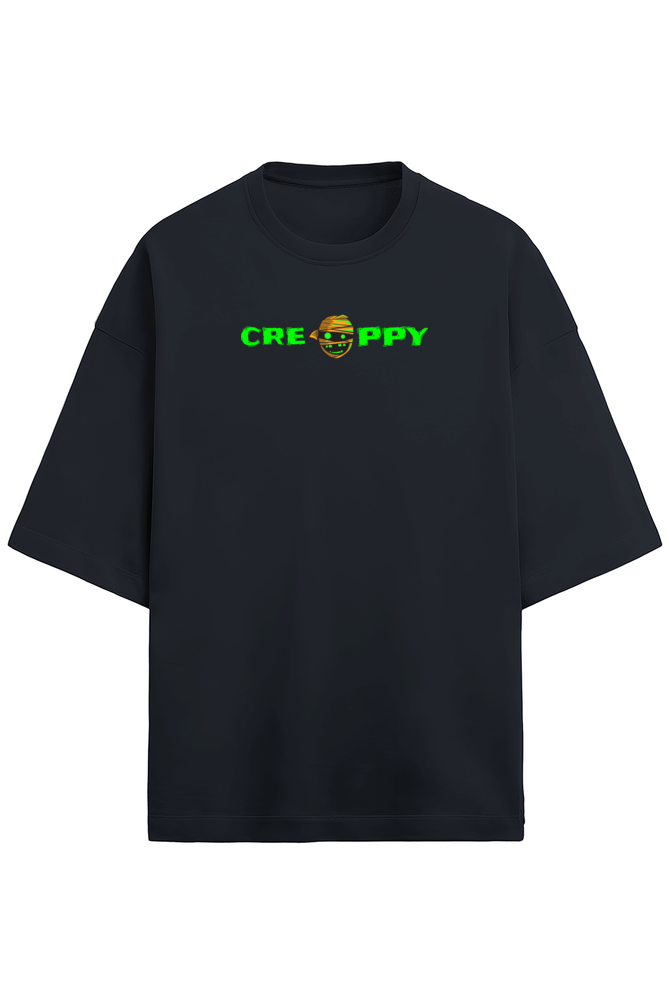 Creepy terry Oversized t-shirt-Navy Blue-Snapper Choice