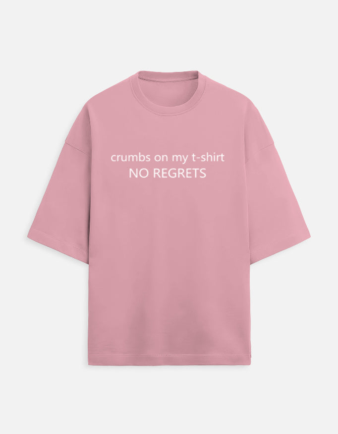 Crumbs on my tshirt Unisex Terry Oversized Tee-Flamingo-Snapper Choice