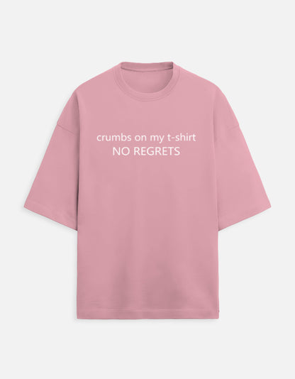 Crumbs on my tshirt Unisex Terry Oversized Tee-Flamingo-Snapper Choice