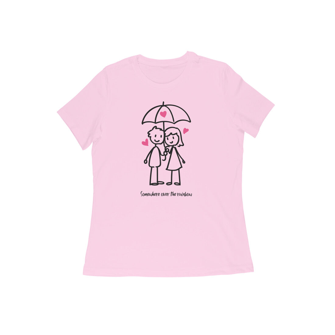 Cute couple women's Tshirt-Light Pink-Snapper Choice