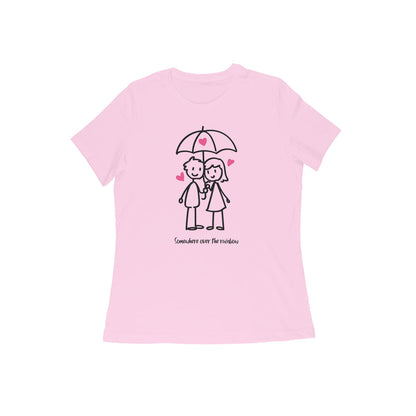 Cute couple women's Tshirt-Light Pink-Snapper Choice