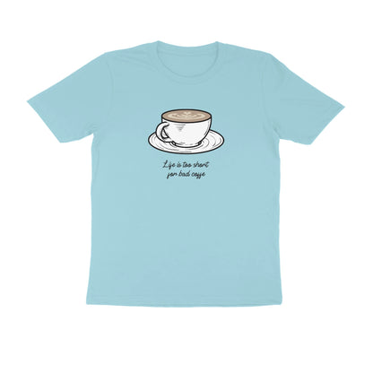 Life is too short for a bad coffee mens t-shirt-Surf Blue-Snapper Choice