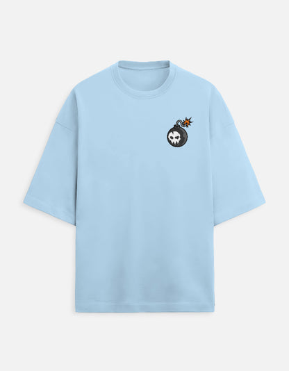 Bomber Unisex Terry Oversized Tee-Baby Blue-Snapper Choice