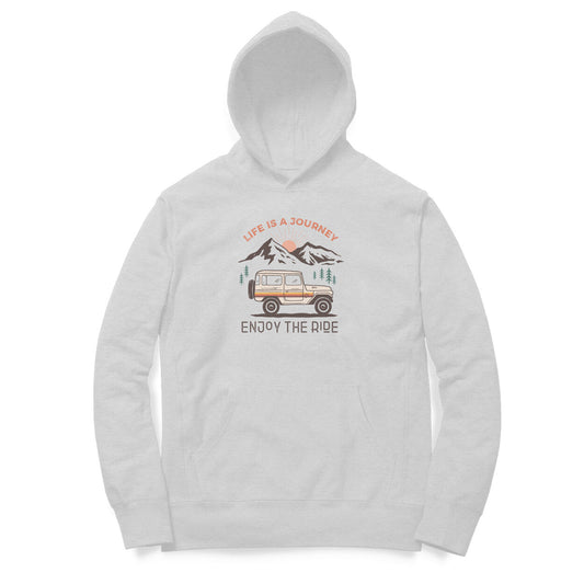 Enjoy the Ride (Grey) Unisex Hoodie-Melange Grey-Snapper Choice