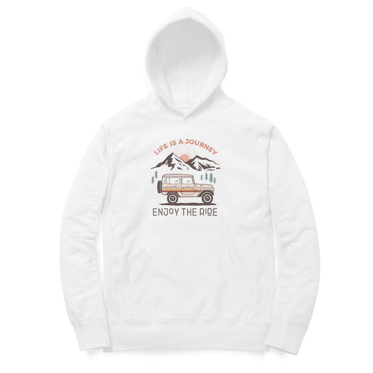 Enjoy The Ride Unisex Hoodie-White-Snapper Choice